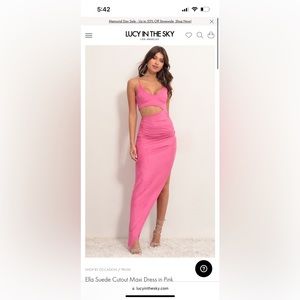 Lucy in the sky pink maxi dress